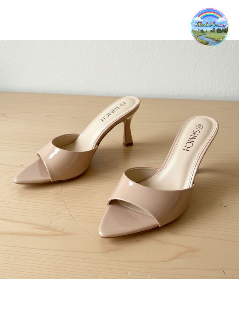 Pointed Toe Mule Sandals Slip On Kitten Heels Open Toe Dress Casual